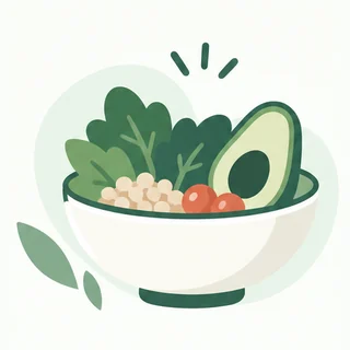 食事を表す健康的な食事のアイコン